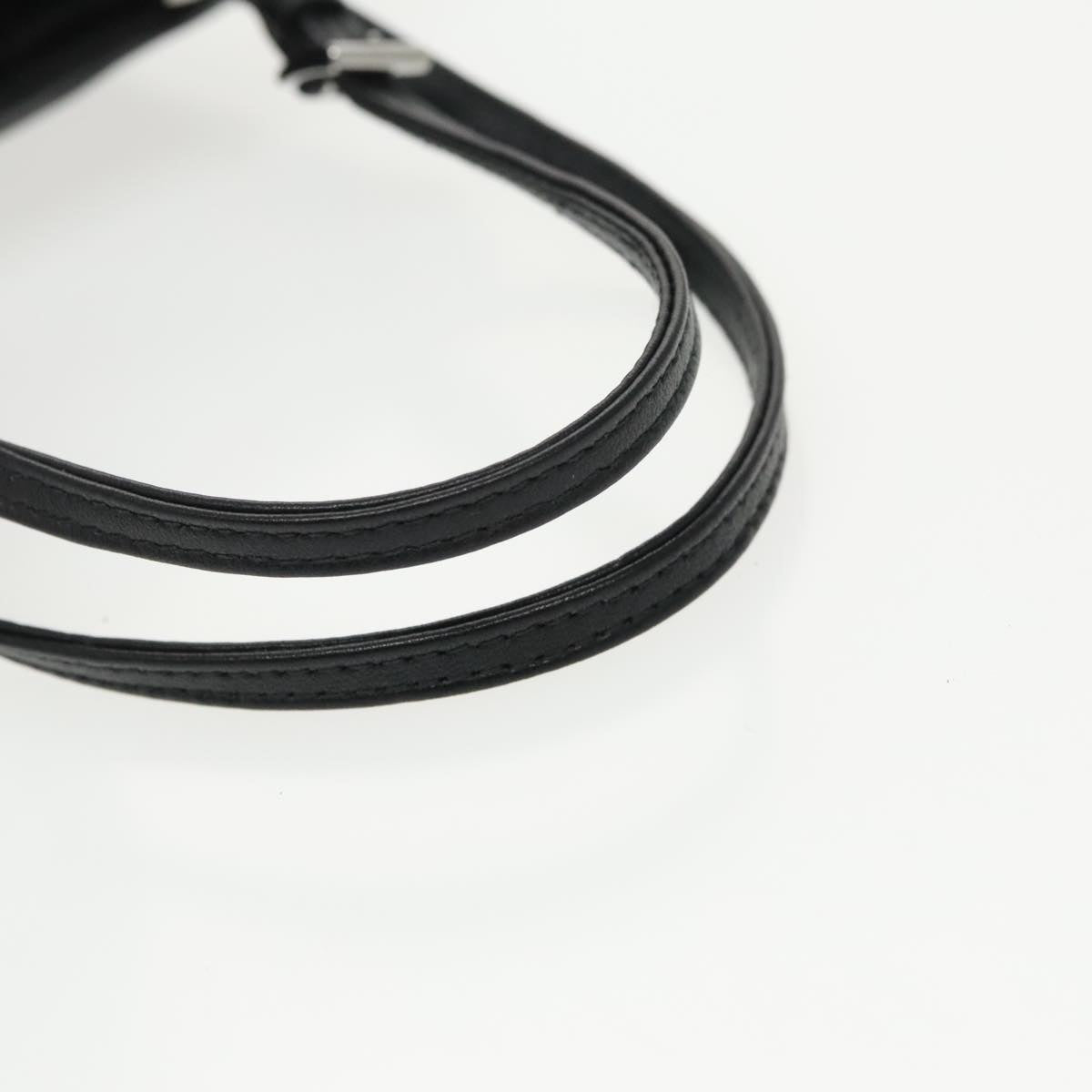 PRADA Chain Shoulder Bag Nylon Black Silver