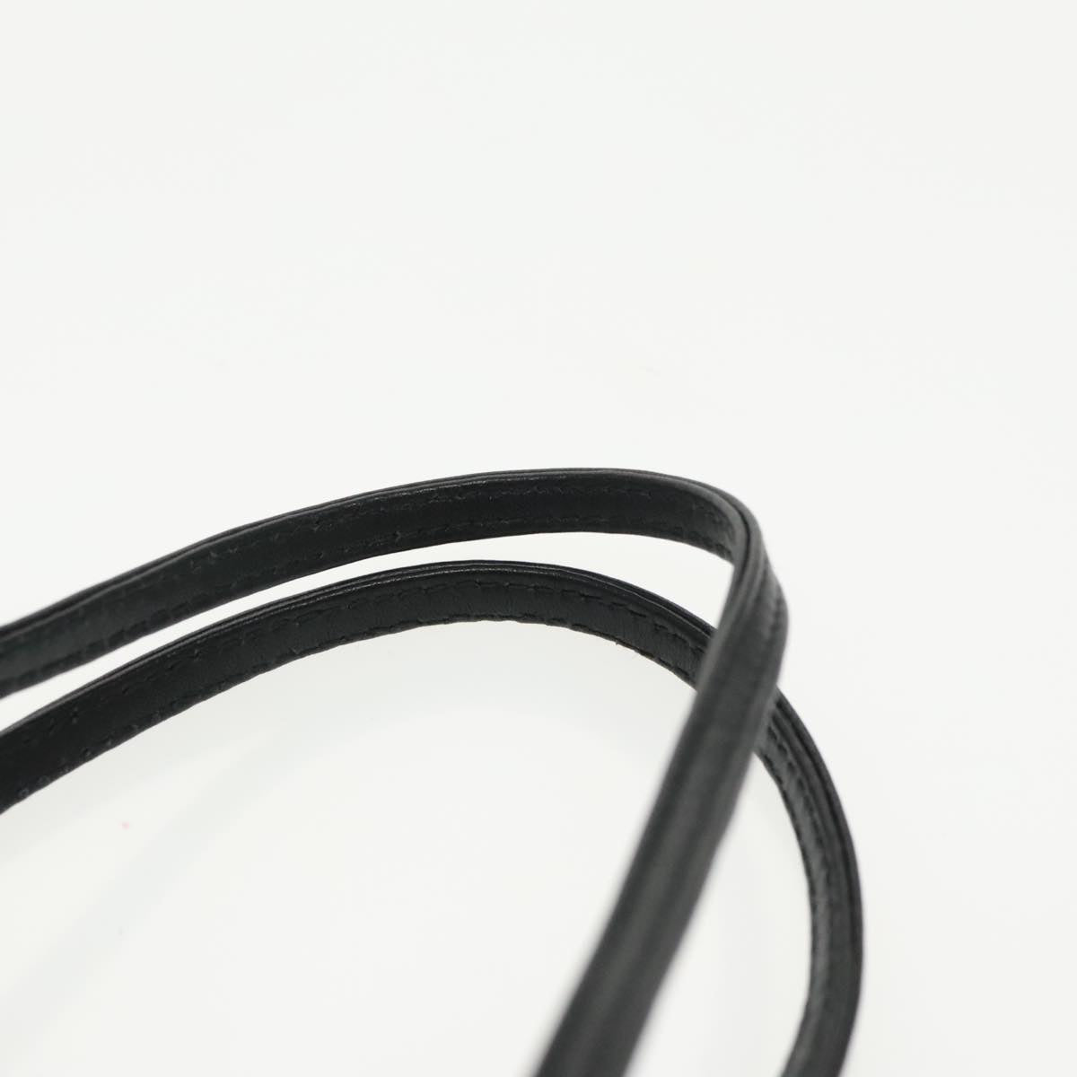 PRADA Chain Shoulder Bag Nylon Black Silver