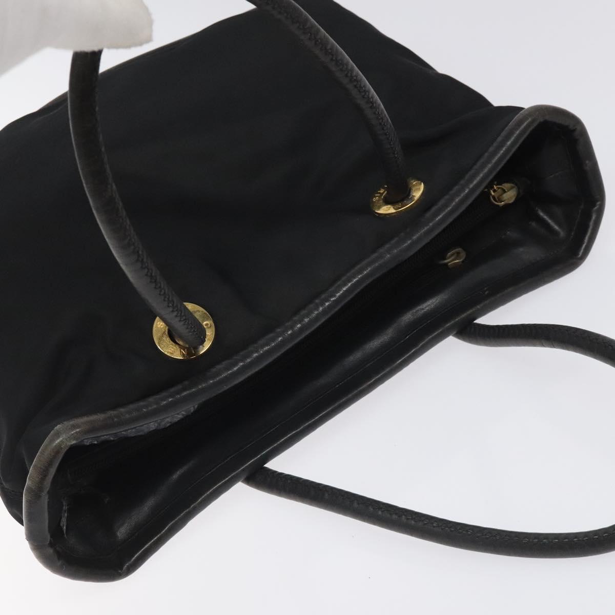 CELINE Shoulder Bag Nylon Black