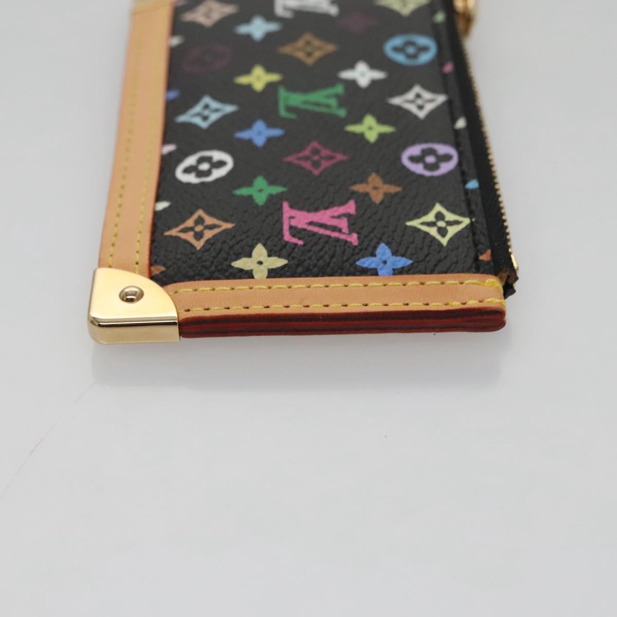 Louis Vuitton Monogram Multicolor Pochette Cles Purse Black M92654