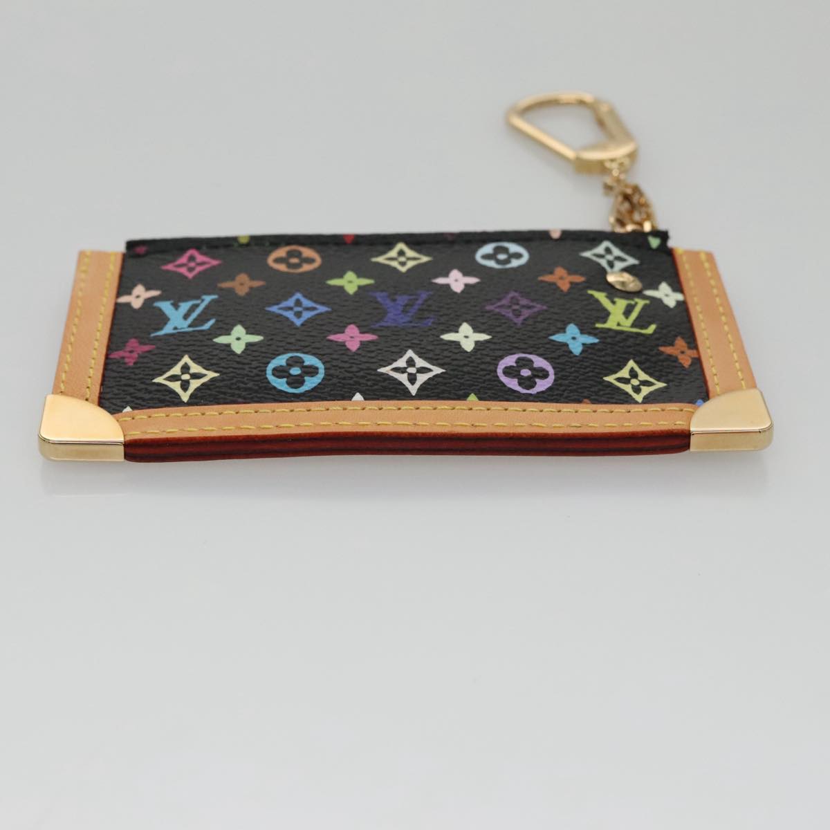 Louis Vuitton Monogram Multicolor Pochette Cles Purse Black M92654