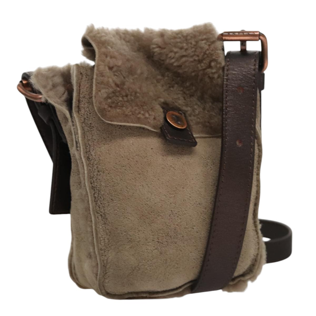 CELINE Shoulder Bag Mouton Beige