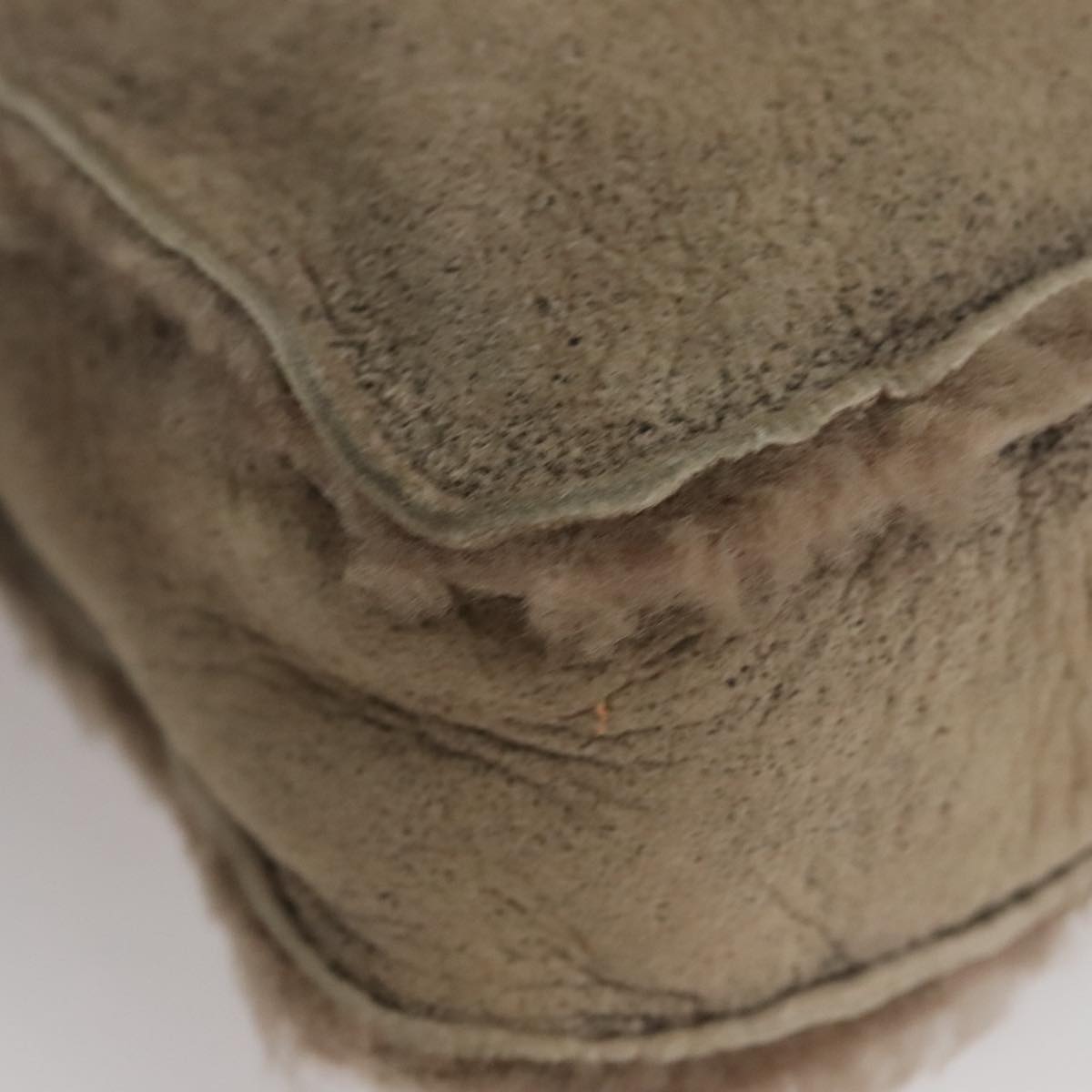 CELINE Shoulder Bag Mouton Beige