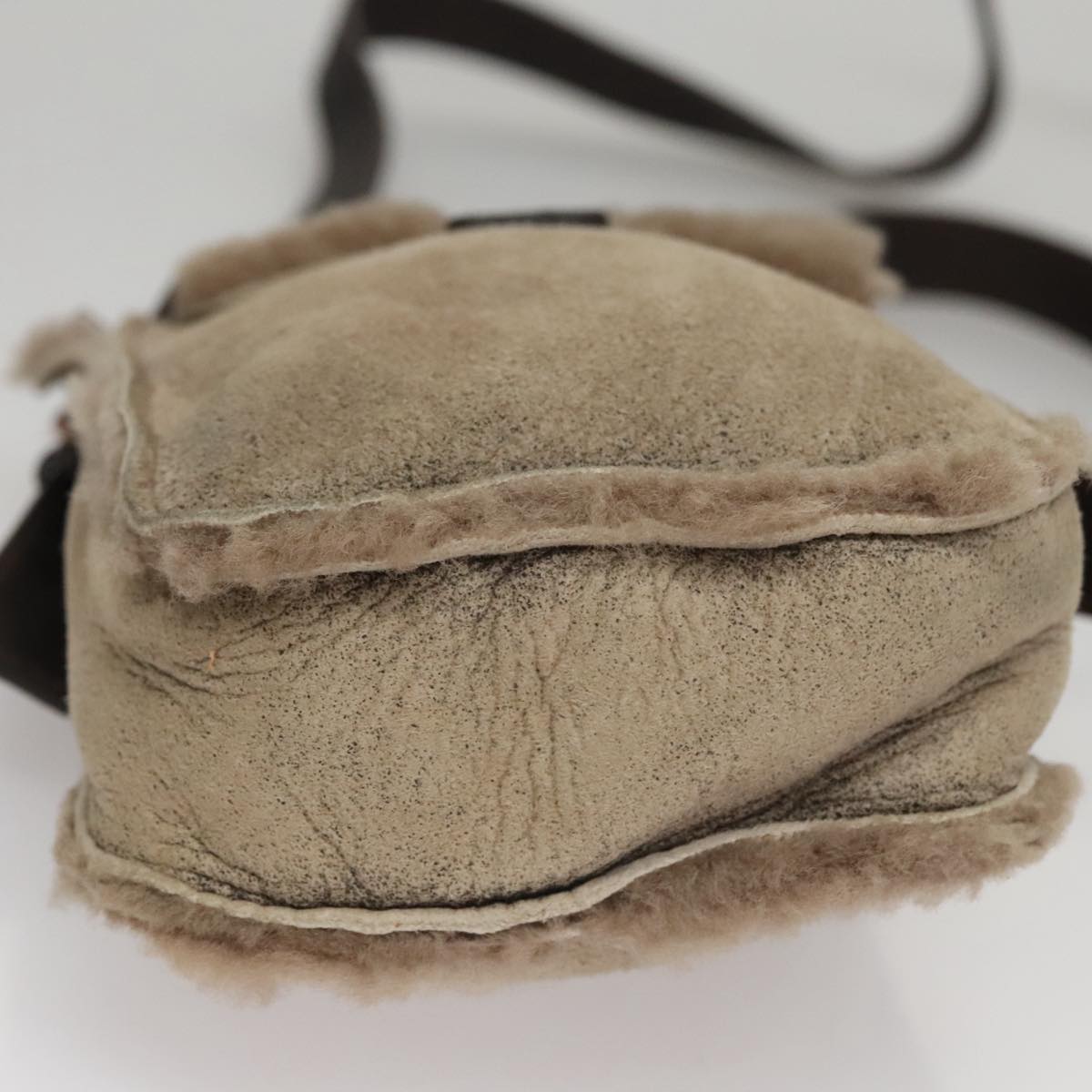 CELINE Shoulder Bag Mouton Beige