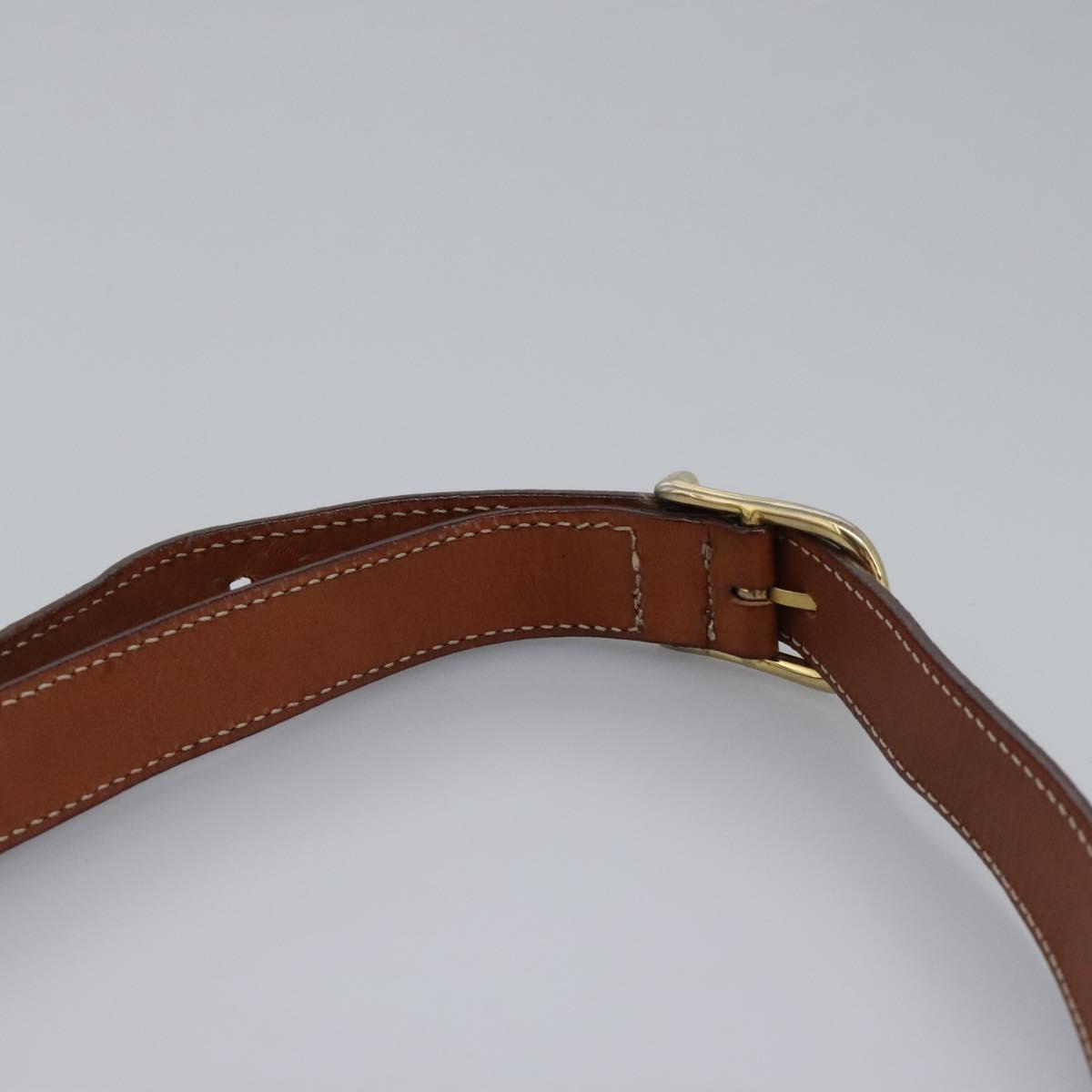 CELINE Macadam Canvas Shoulder Bag PVC Leather Brown