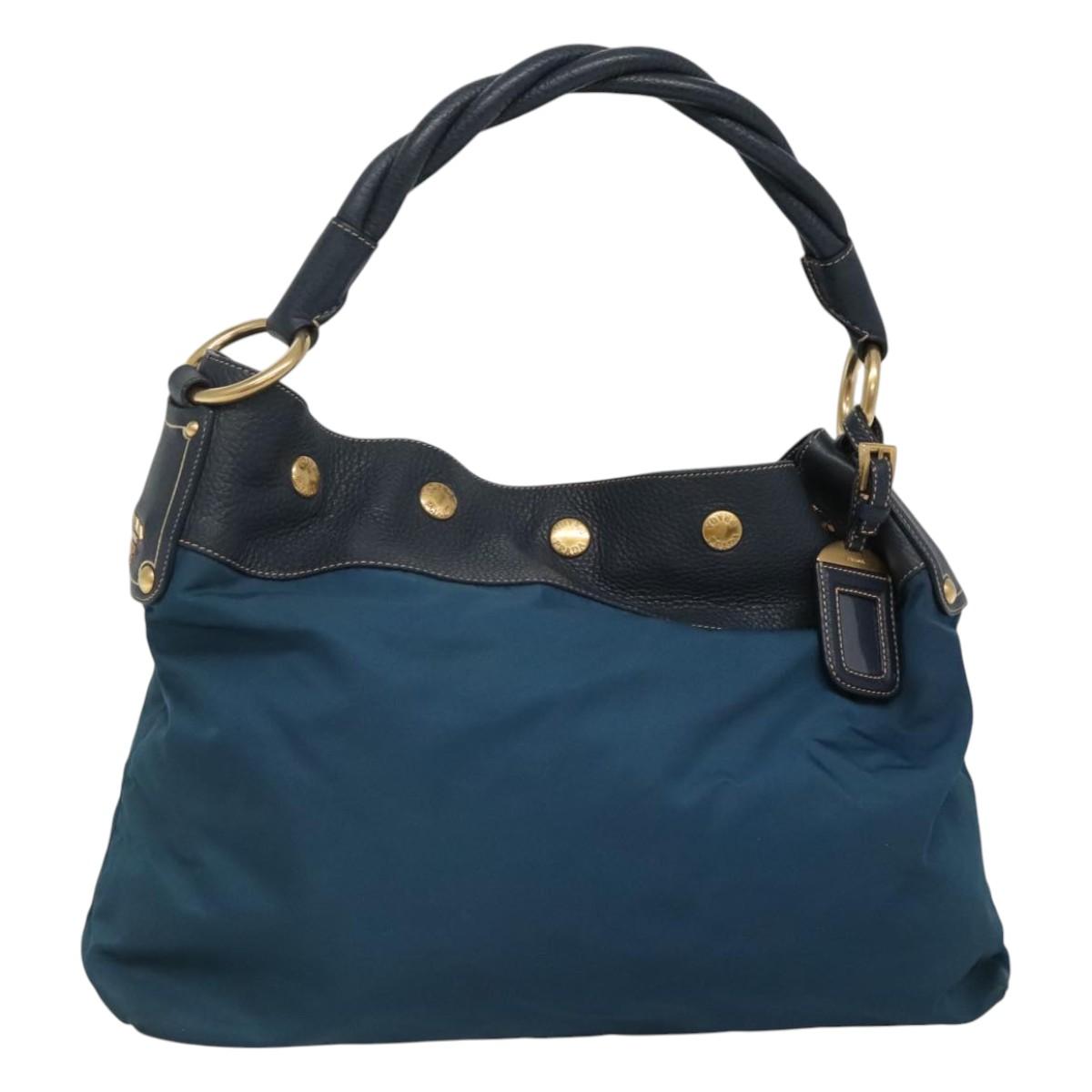 PRADA Shoulder Bag Nylon Blue