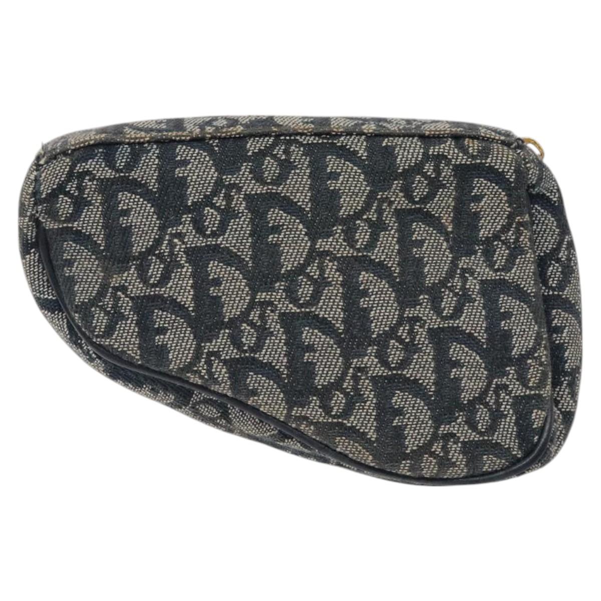 Christian Dior Trotter Canvas Pouch Navy