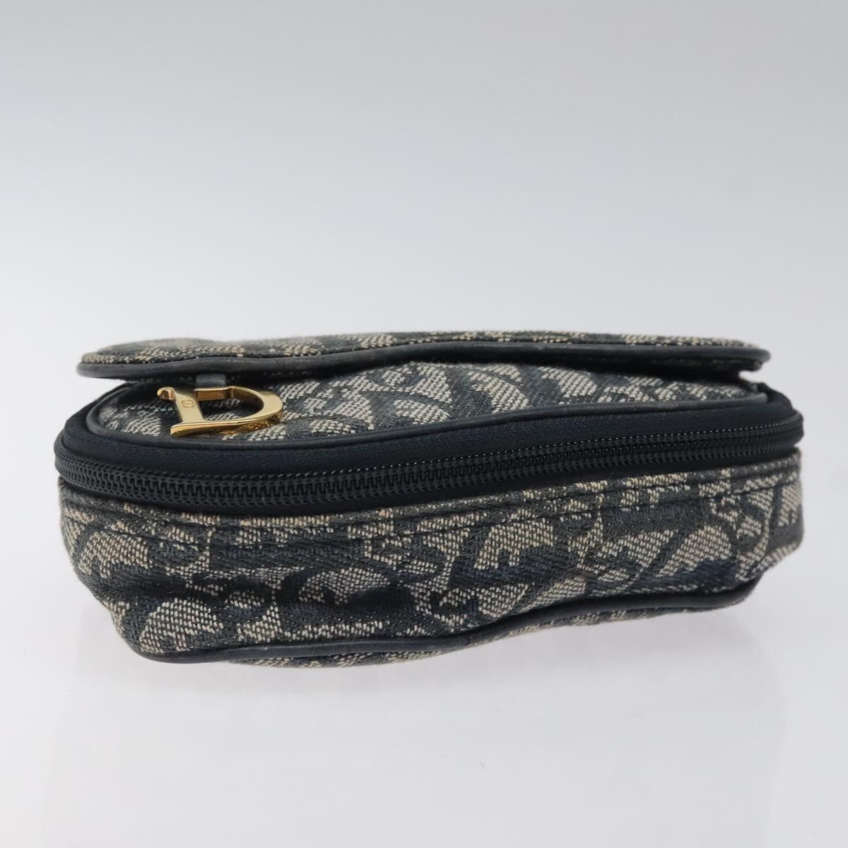 Christian Dior Trotter Canvas Pouch Navy