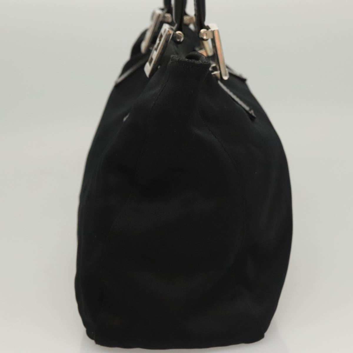 FENDI Hand Bag Black Silver