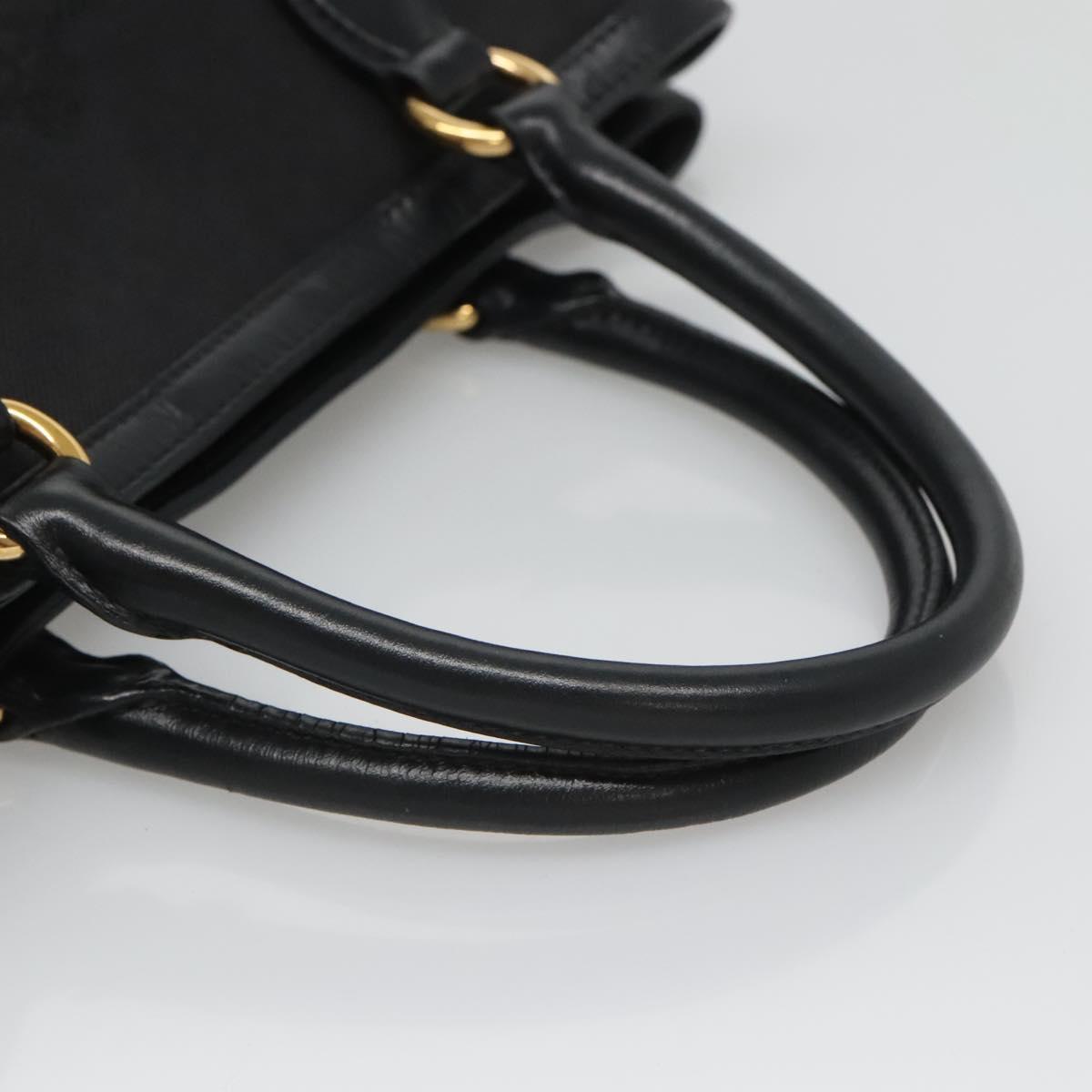 PRADA Hand Bag Canvas 2way Black Gold