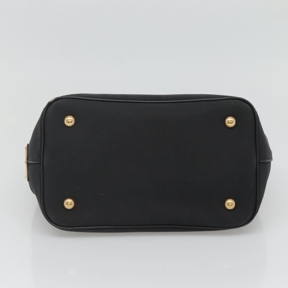PRADA Hand Bag Canvas 2way Black Gold