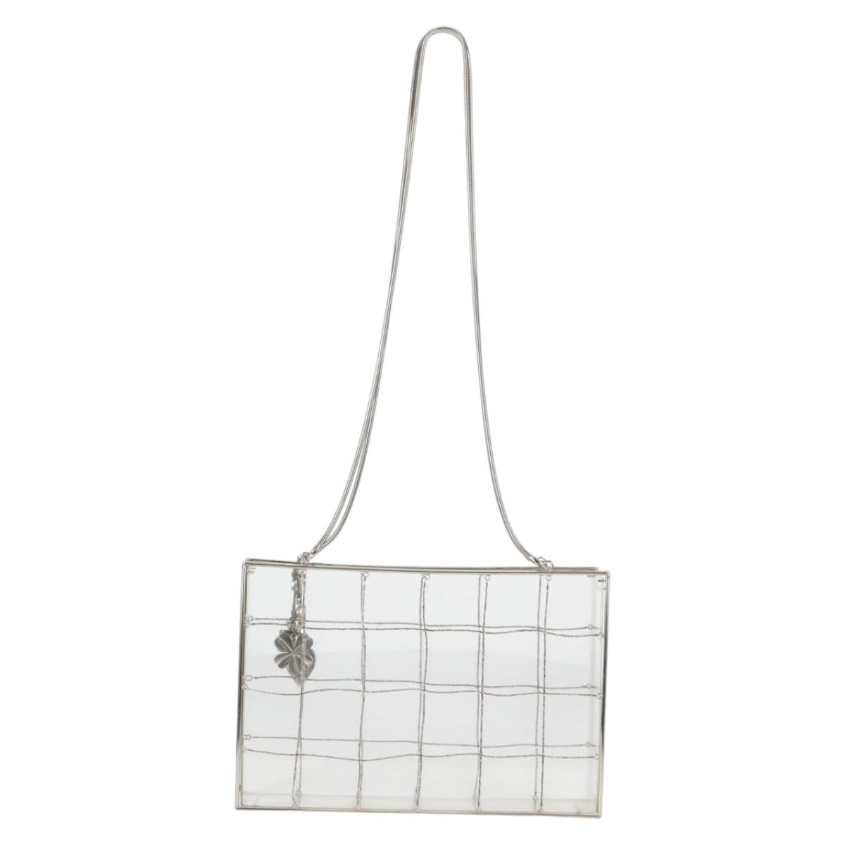 CHANEL Chain Tote Bag plastic Clear CC