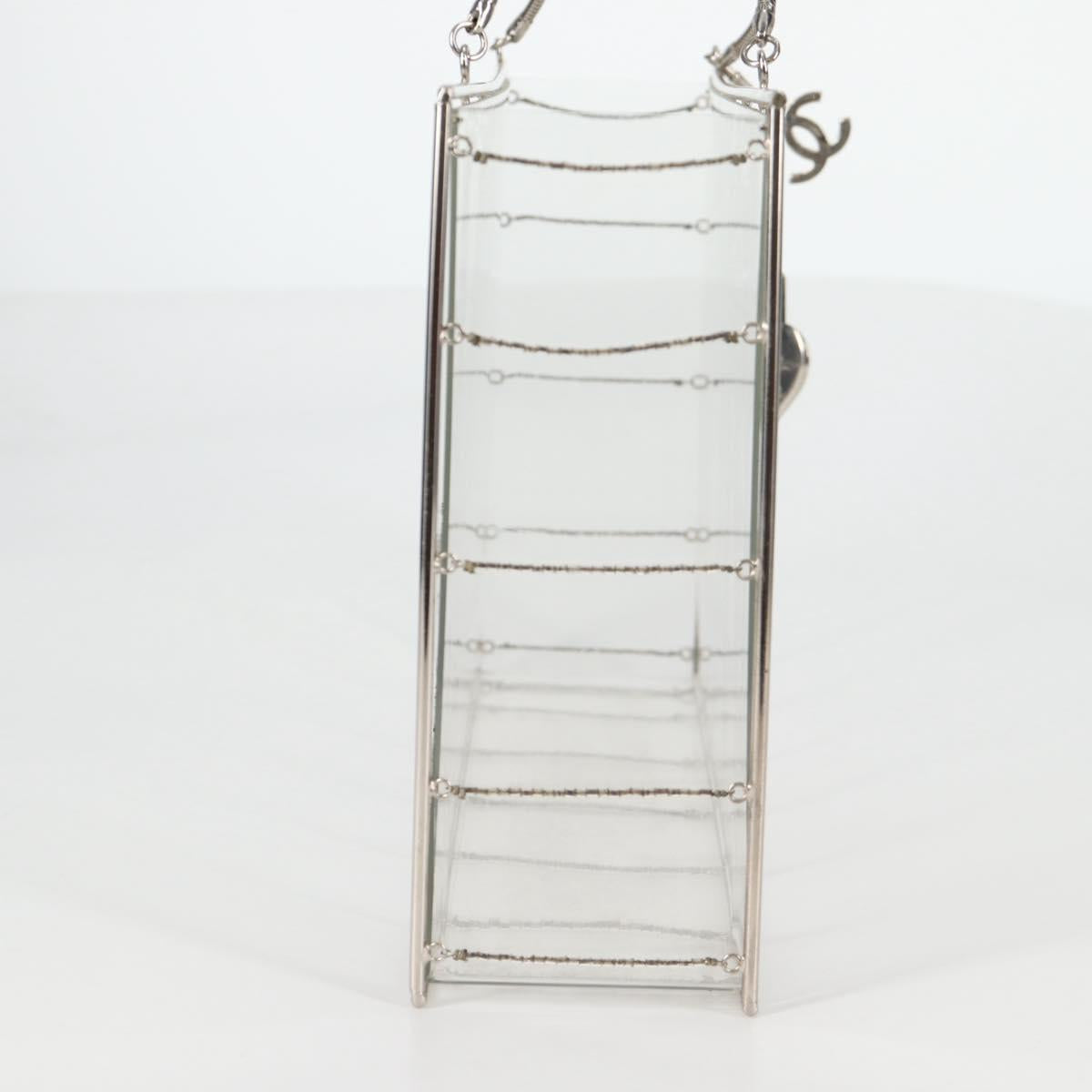 CHANEL Chain Tote Bag plastic Clear CC