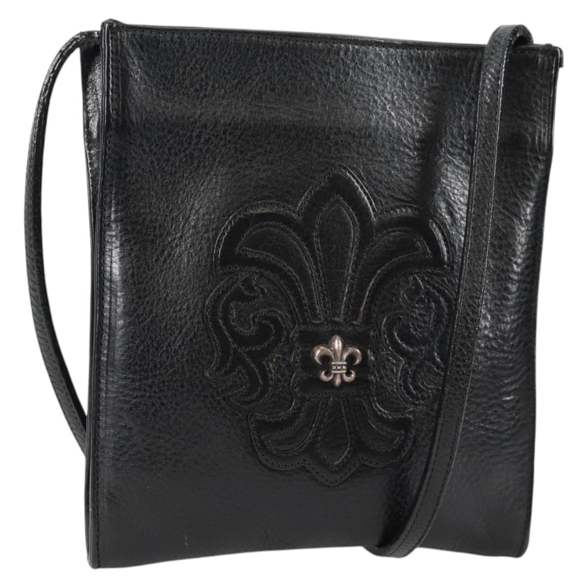 Chrome Hearts Cross Ball Button Gunslinger Bag Leather Black