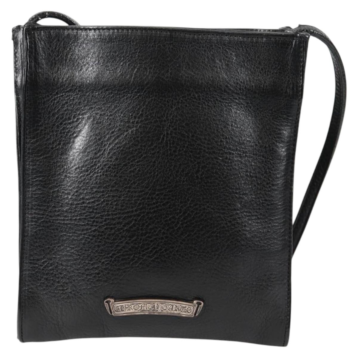 Chrome Hearts Cross Ball Button Gunslinger Bag Leather Black