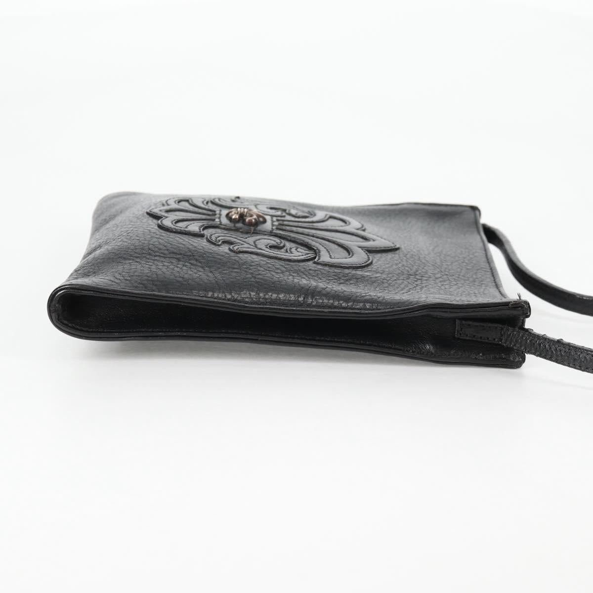 Chrome Hearts Cross Ball Button Gunslinger Bag Leather Black
