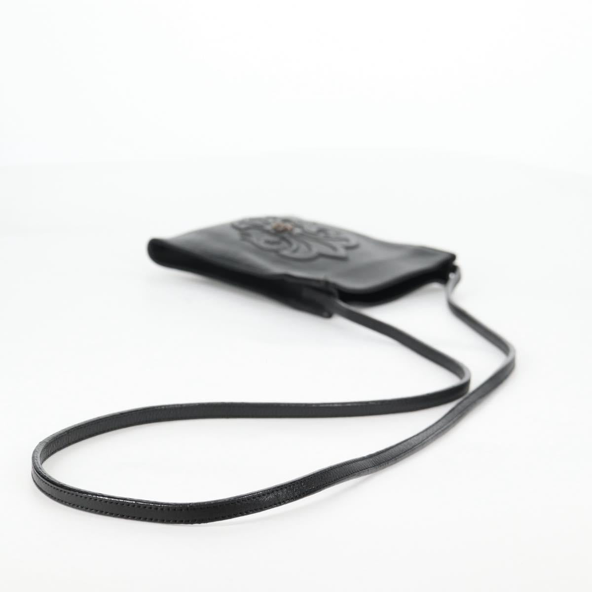 Chrome Hearts Cross Ball Button Gunslinger Bag Leather Black