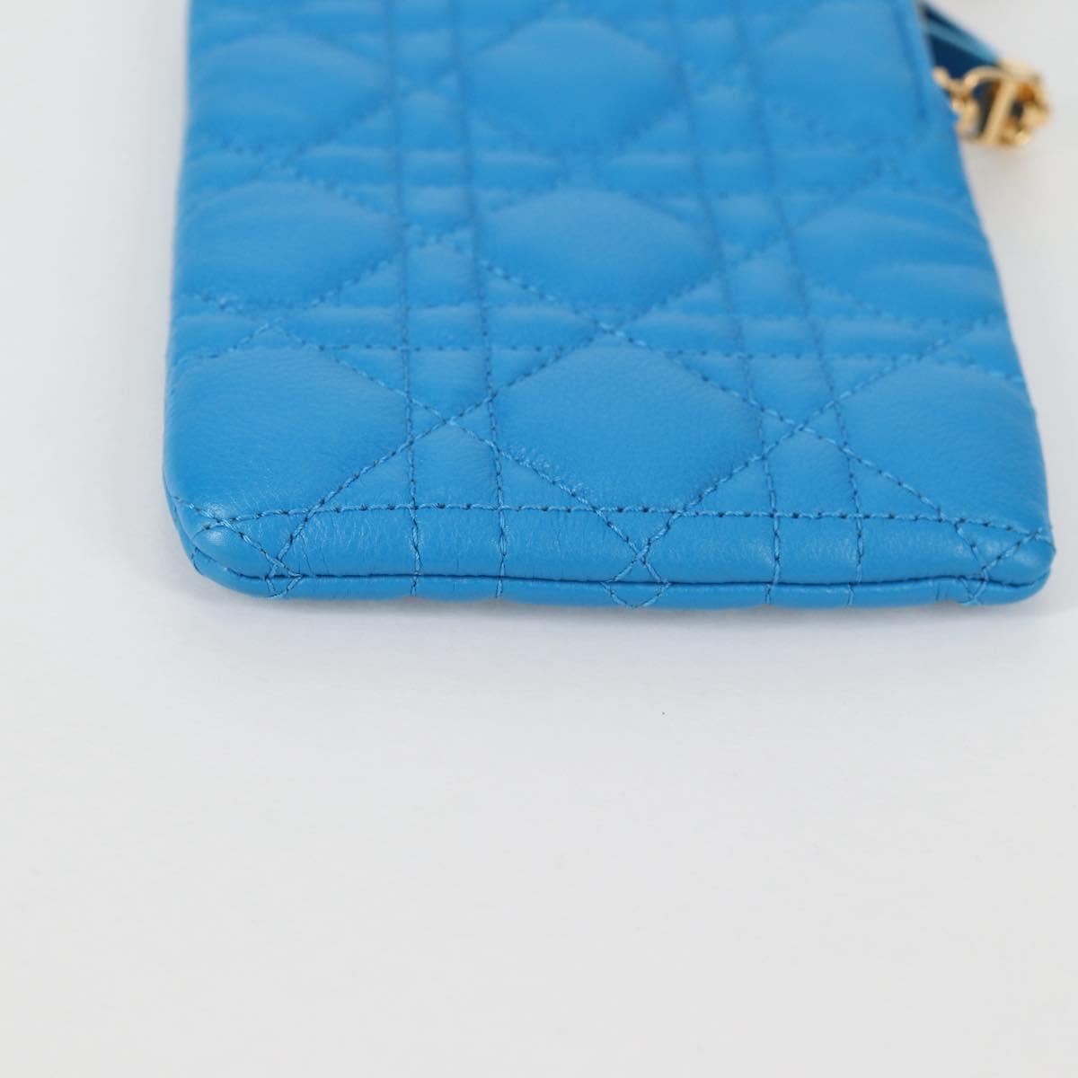 Christian Dior Canage Pouch Leather Blue Red black