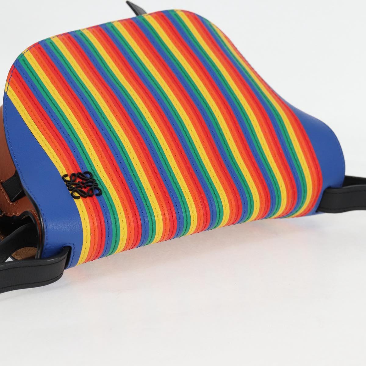 LOEWE Anagram Rainbow Gate Shoulder Bag Leather Brown