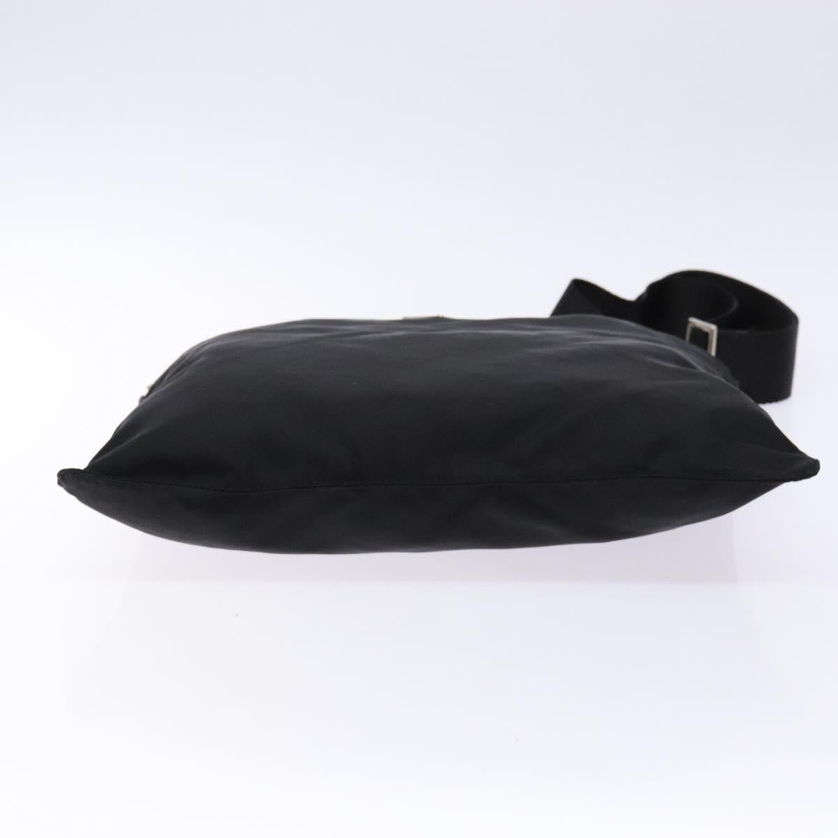 PRADA Shoulder Bag Nylon Black Silver