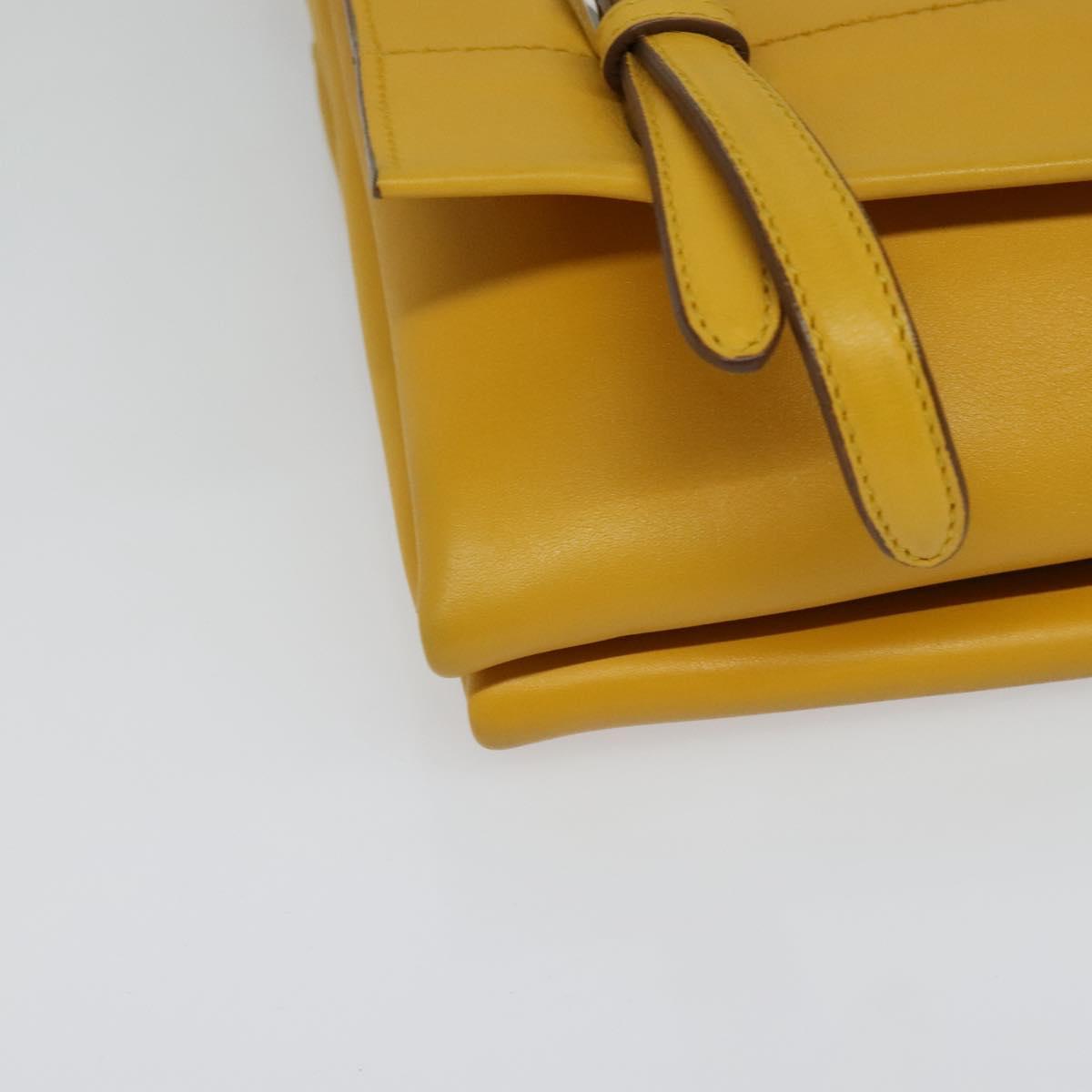 PRADA Shoulder Bag Yellow Silver