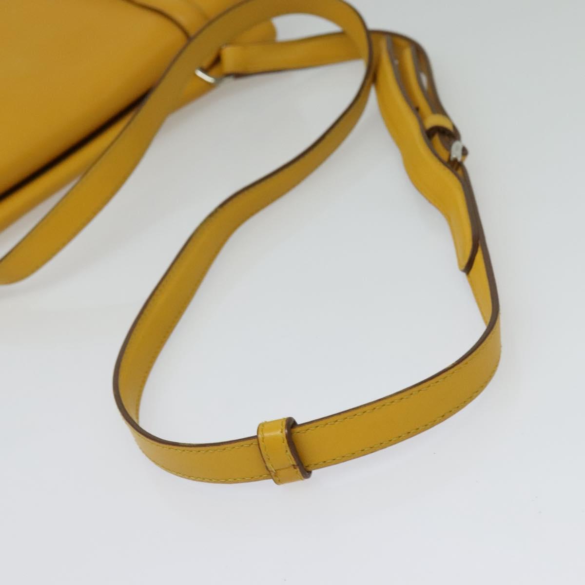 PRADA Shoulder Bag Yellow Silver