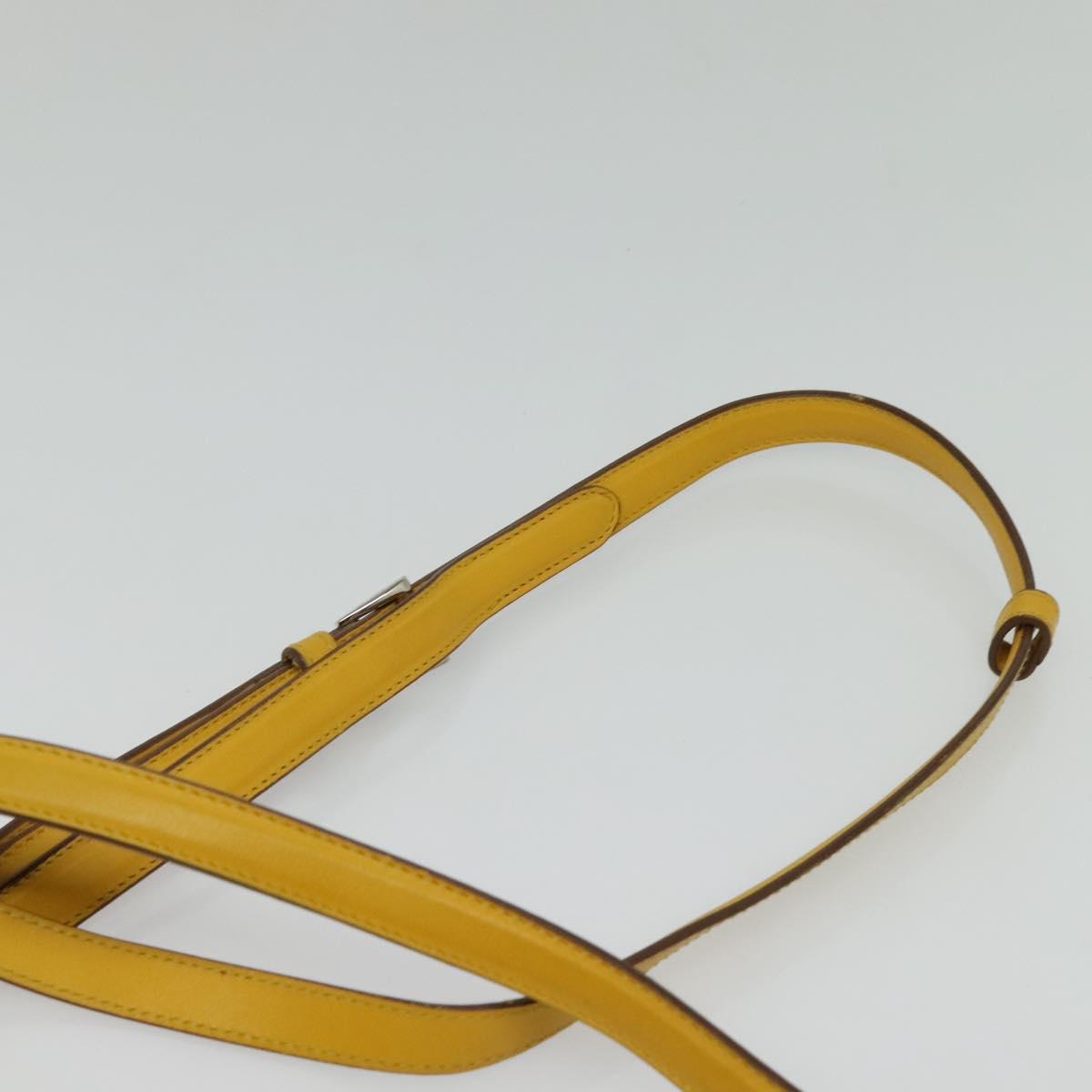 PRADA Shoulder Bag Yellow Silver