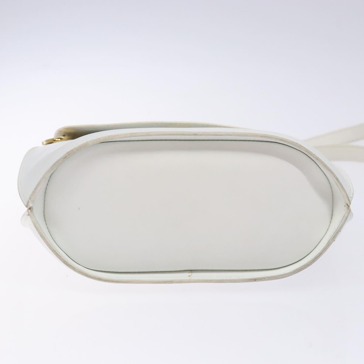 CELINE Shoulder Bag Leather Gold White