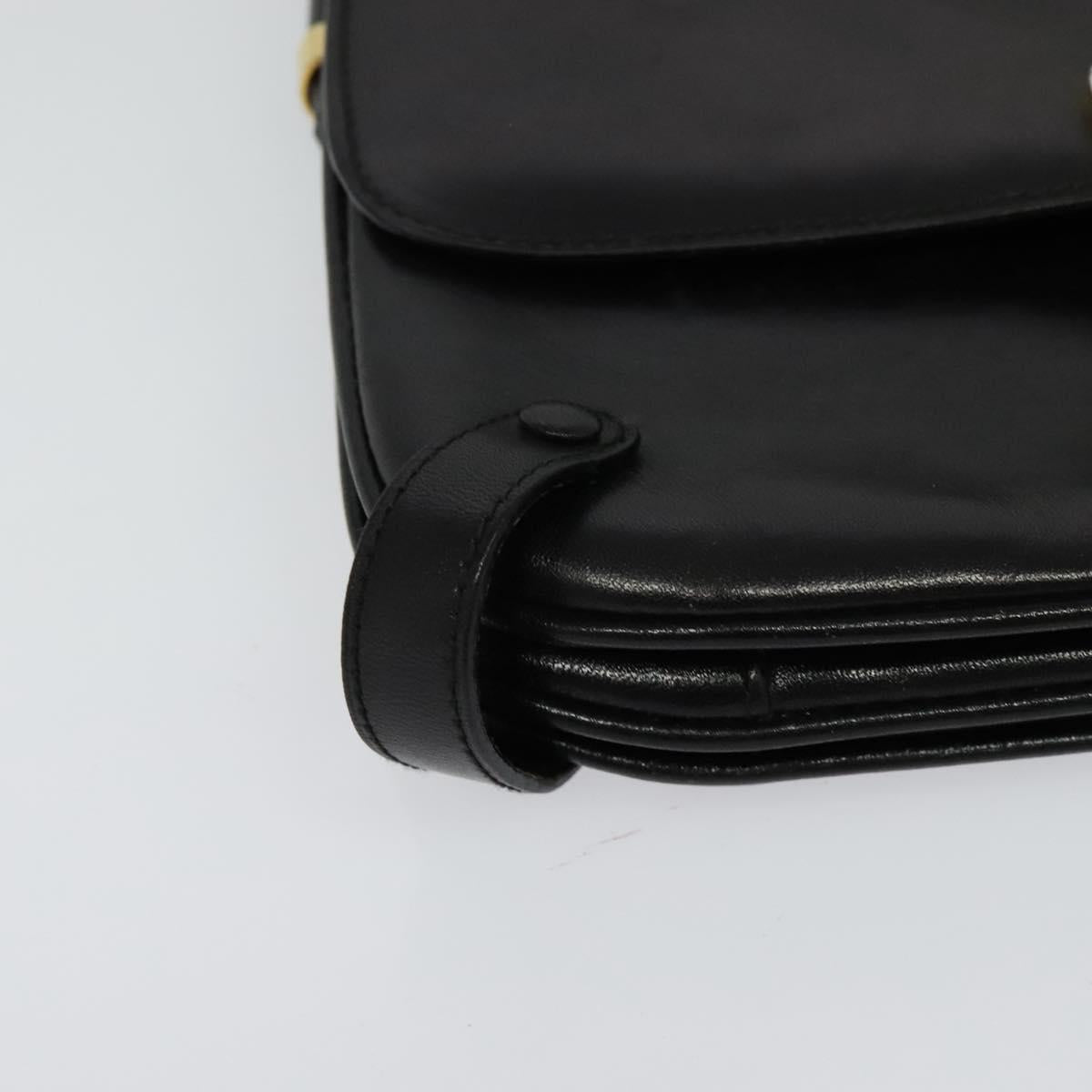CELINE Shoulder Bag Leather Black Gold