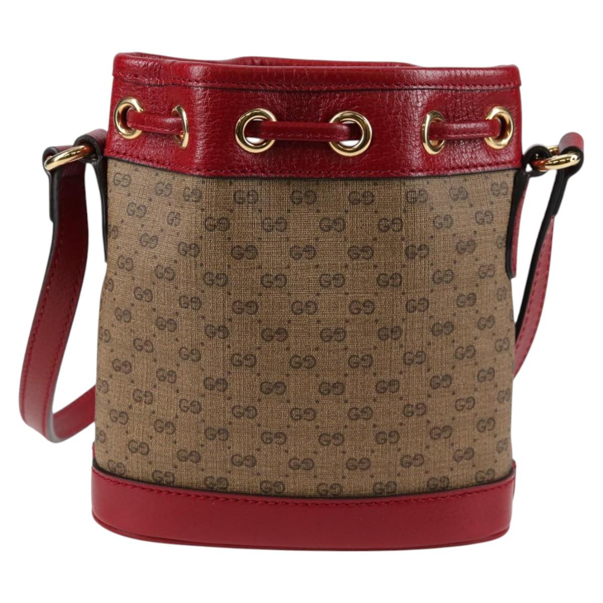 GUCCI Micro GG Supreme Doraemon Collaboration Bag PVC Beige 647801