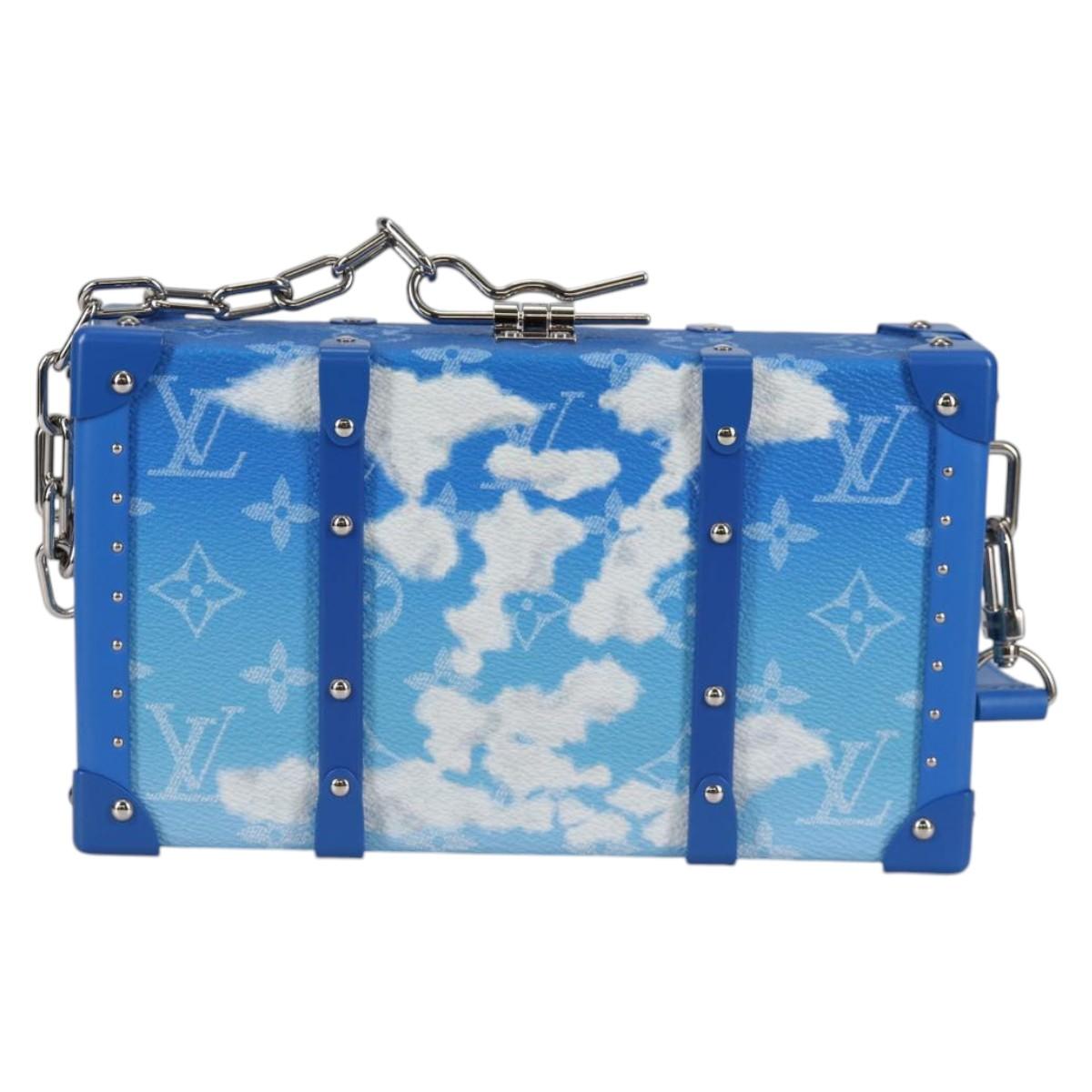 Louis Vuitton Monogram Clouds Trunk Clutch Blue White M20403
