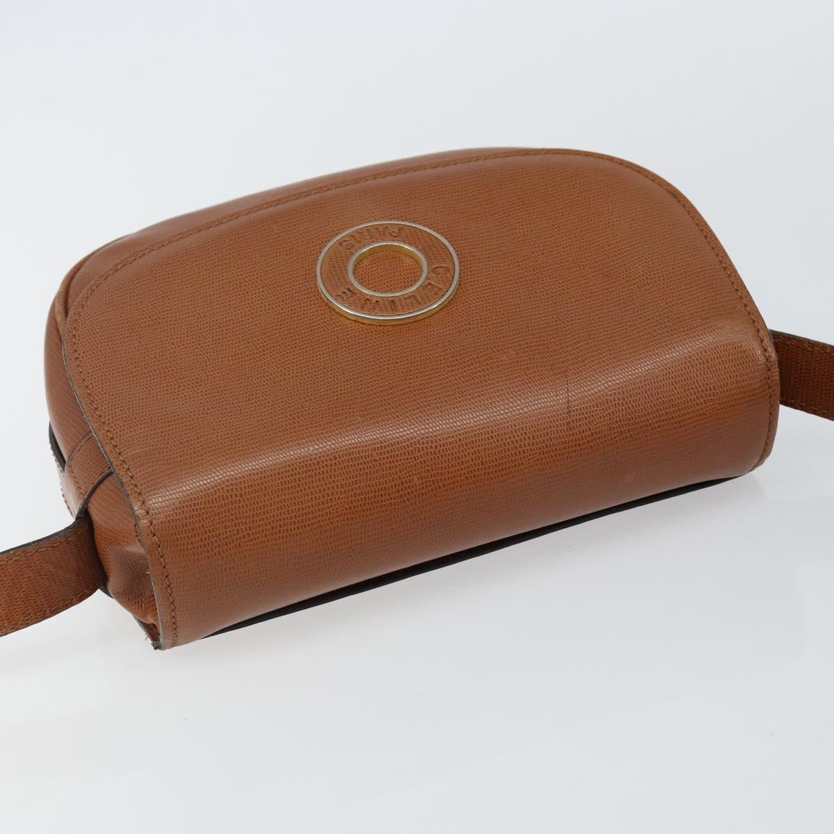 CELINE Shoulder Bag Leather Brown Gold
