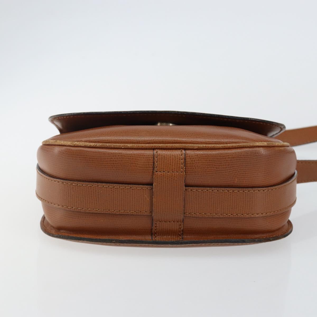 CELINE Shoulder Bag Leather Brown Gold