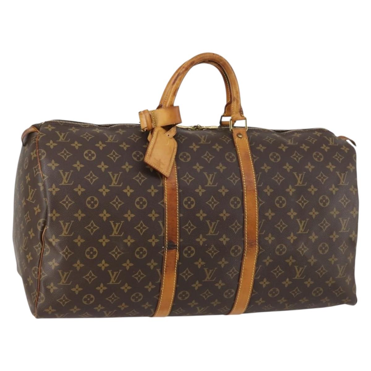 Louis Vuitton Monogram Keepall 55 Boston Bag M41424 LV