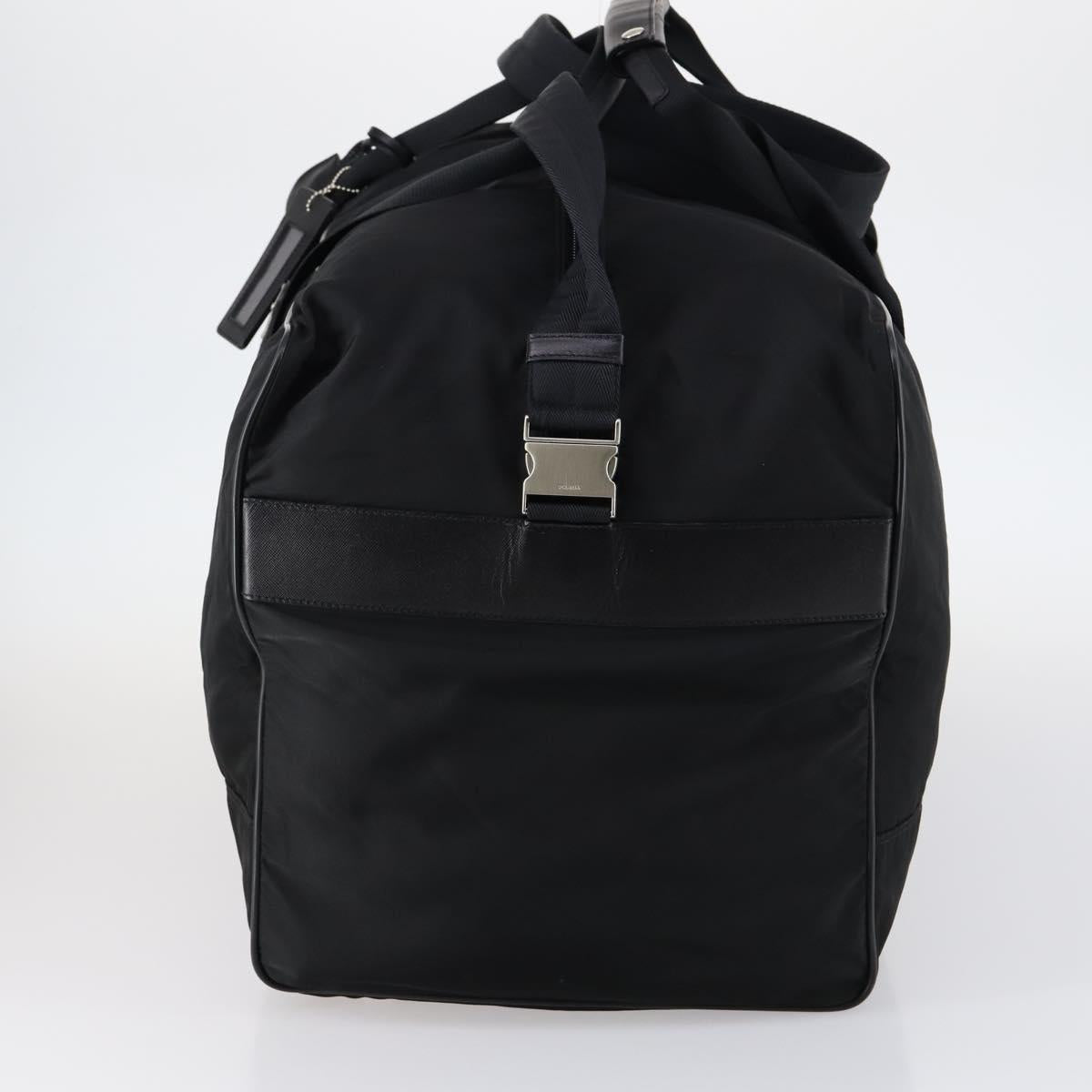PRADA Boston Bag Nylon 2way Black Silver