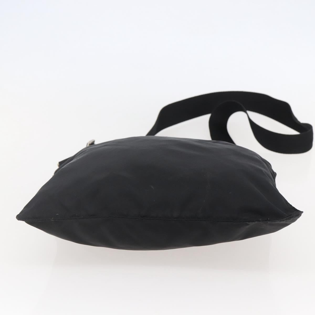 PRADA Shoulder Bag Nylon Black Silver