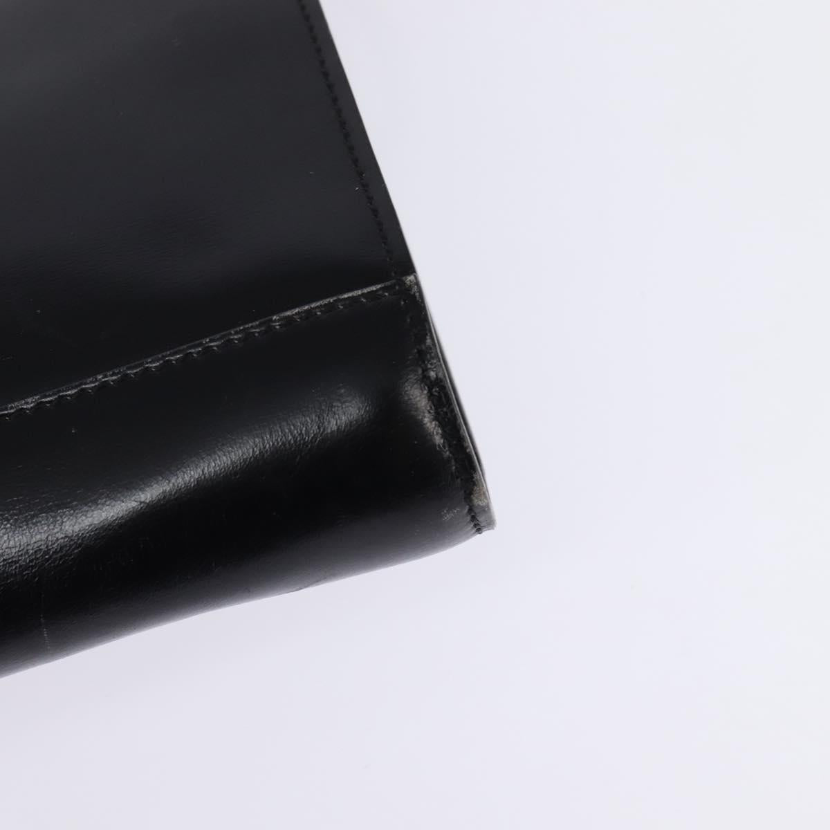 CELINE Circle Shoulder Bag Leather Black Gold