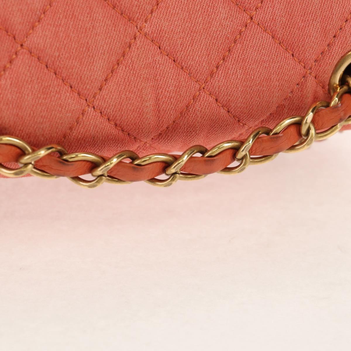 CHANEL Matelasse Backpack Denim Pink Gold CC