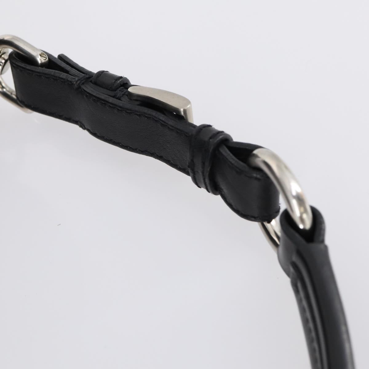 PRADA Shoulder Bag Nylon Black Silver