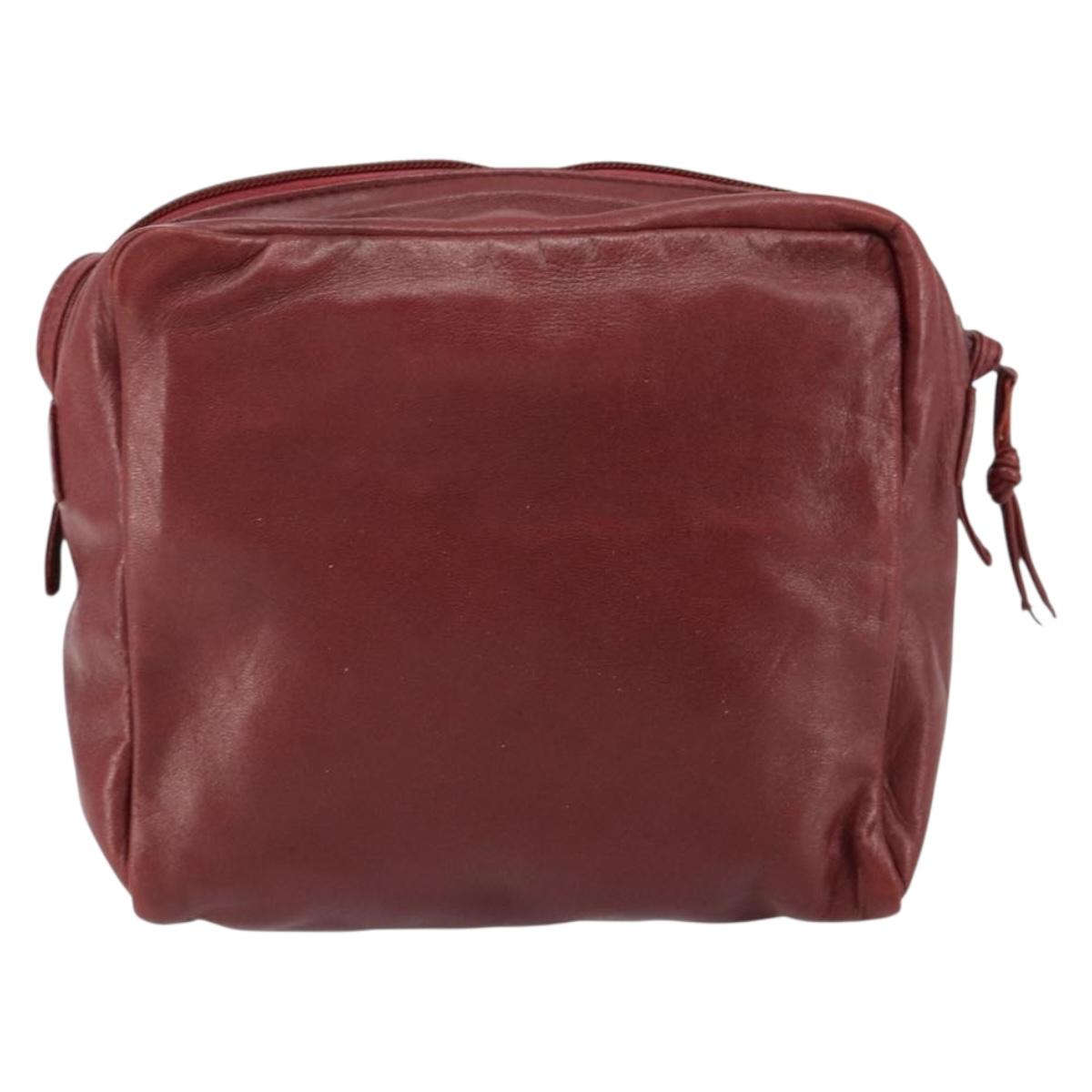 LOEWE Anagram Shoulder Bag Leather Bordeaux