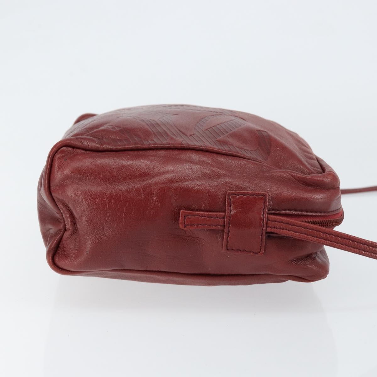 LOEWE Anagram Shoulder Bag Leather Bordeaux