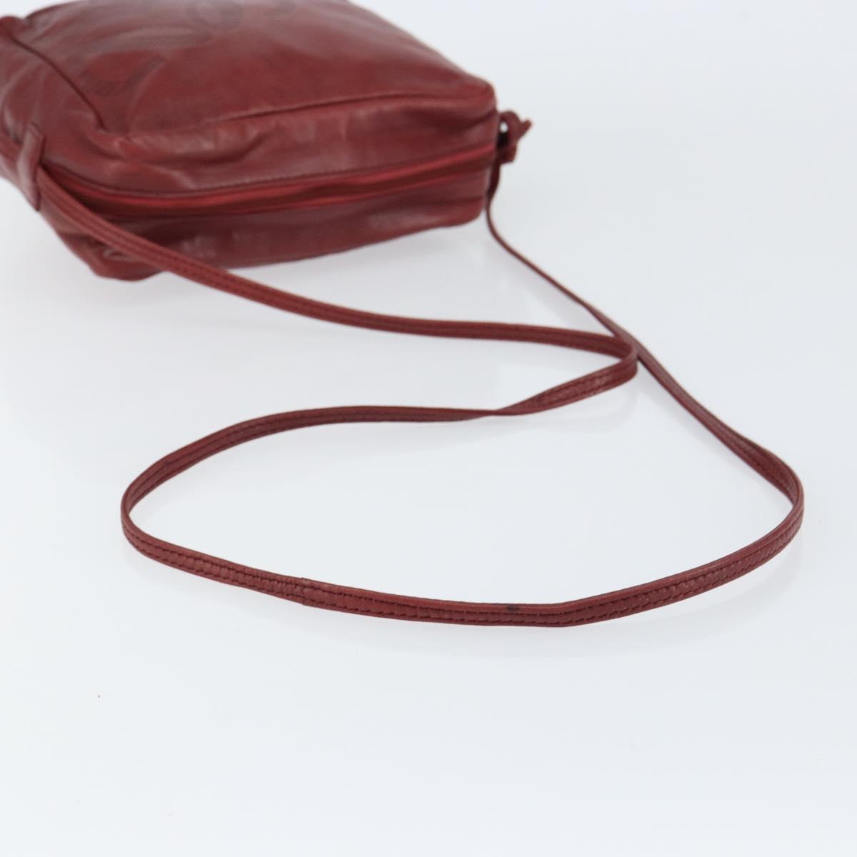 LOEWE Anagram Shoulder Bag Leather Bordeaux
