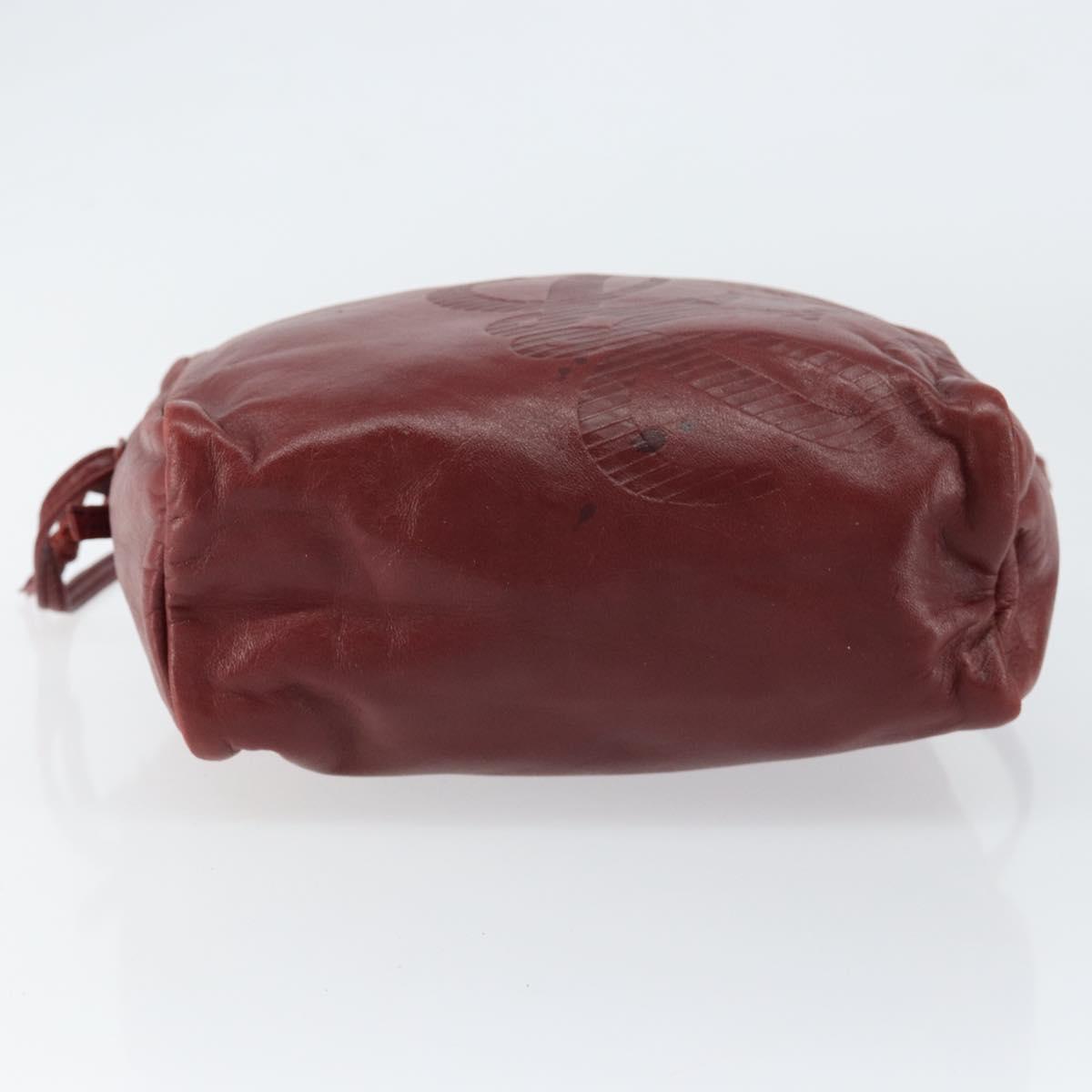 LOEWE Anagram Shoulder Bag Leather Bordeaux
