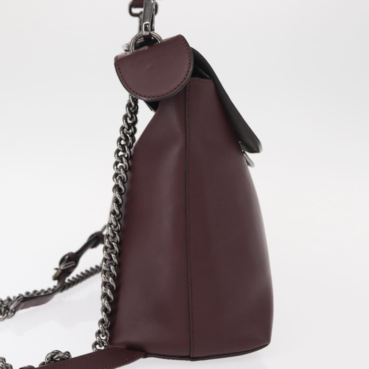 FENDI Back To School Backpack Leather 2way Bordeaux Silver