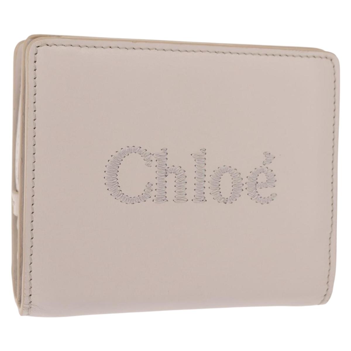 Chloe Sense Wallet Leather Ivory