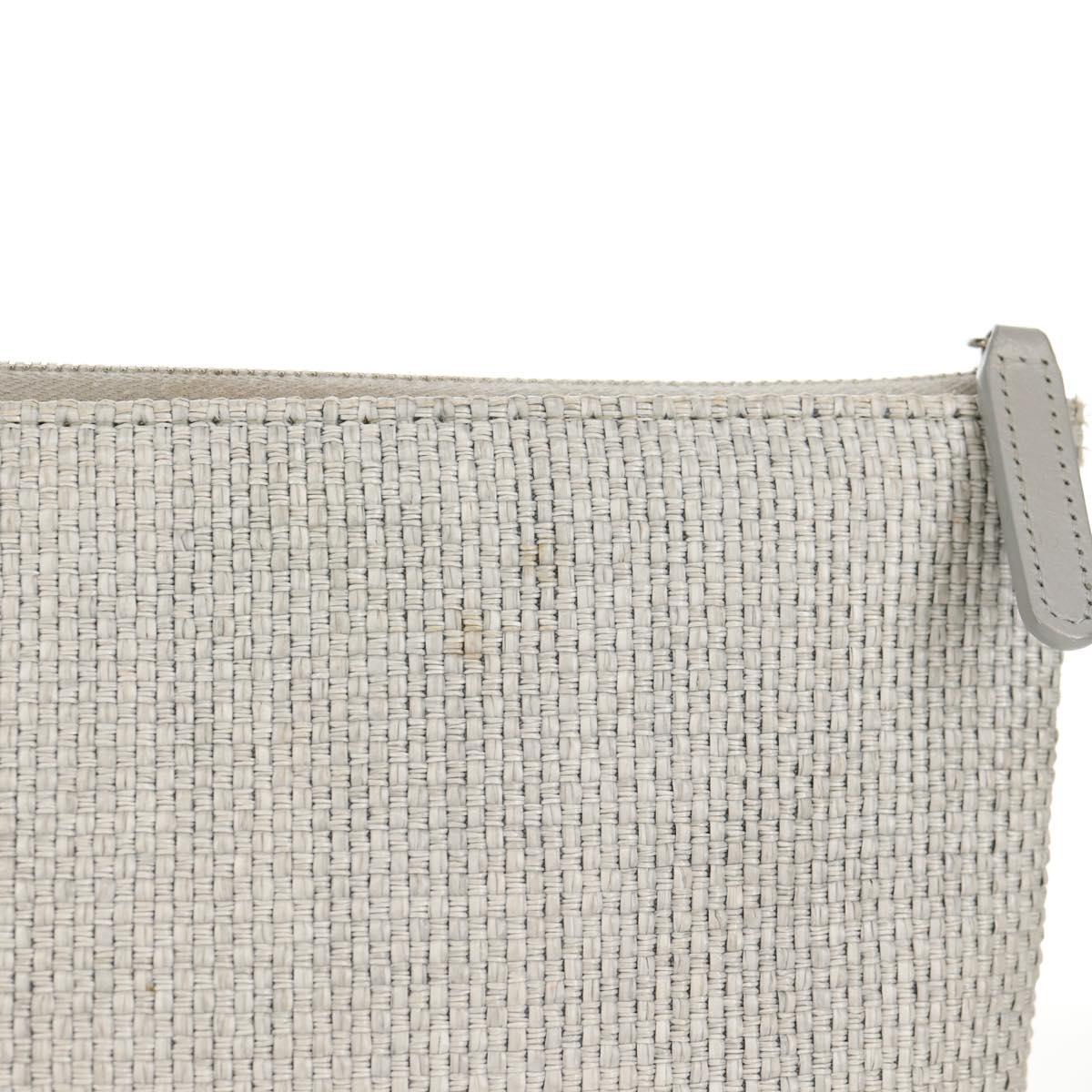 CHANEL Clutch Bag Canvas Gray CC