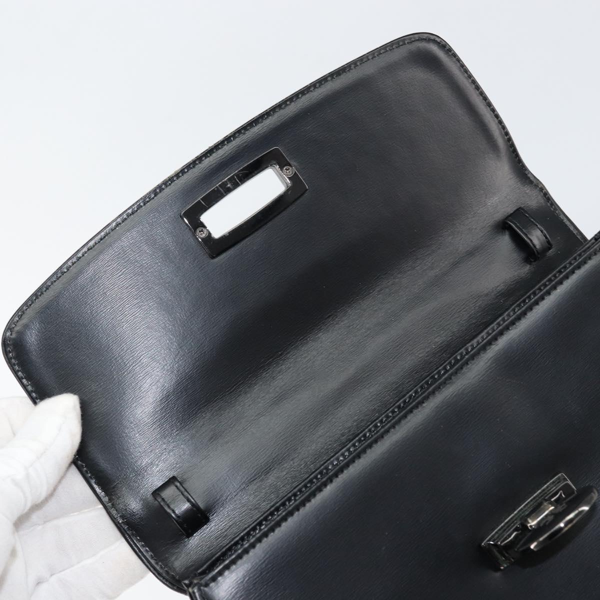GIVENCHY Hand Bag Leather Black Gold