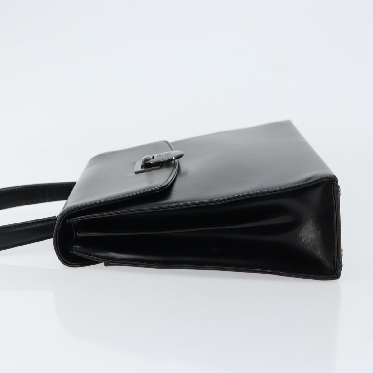 GIVENCHY Hand Bag Leather Black Gold