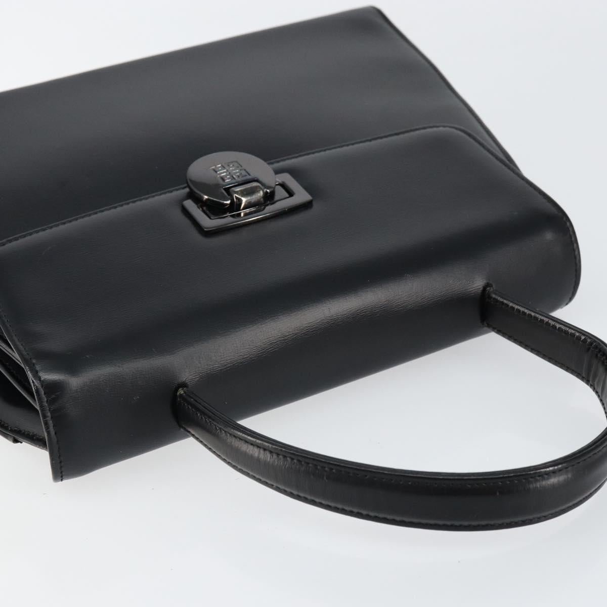 GIVENCHY Hand Bag Leather Black Gold