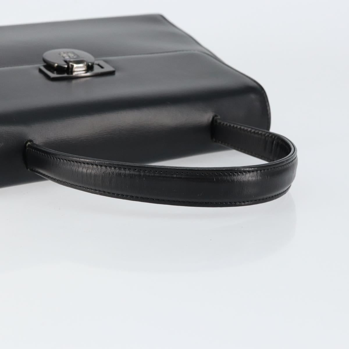 GIVENCHY Hand Bag Leather Black Gold
